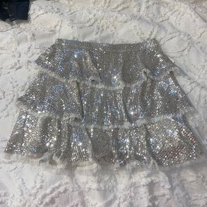 Sparkly ruffle skirt